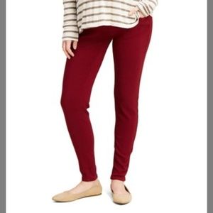 Burgundy over belly Maternity jeans